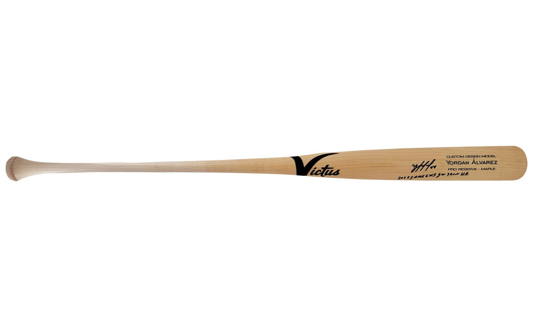 Yordan Alvarez Auto Blonde Victus Player Model Bat Astros 22 WS Winning HR BAS