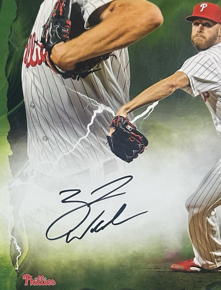 Zack Wheeler Signed Under Wraps Emanate 8x10 /99 Green Phillies Auto MLB COA
