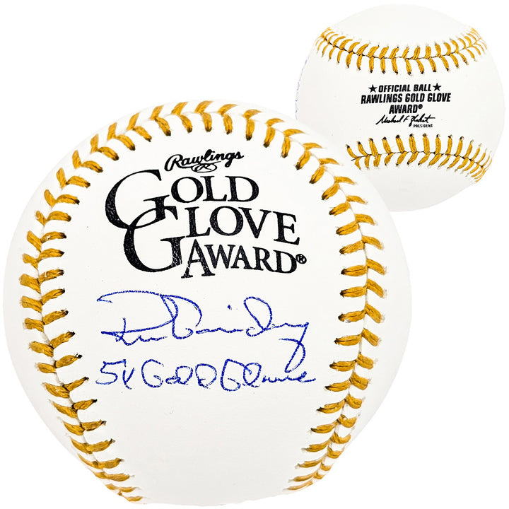 Ron Guidry Auto Official Gold Glove Logo Baseball Yankees 5x Gold Glove Beckett