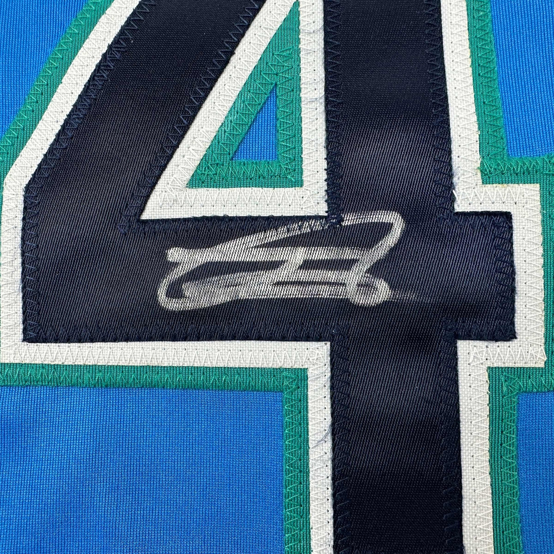 Autographed/Signed Julio Rodriguez Seattle Light Blue Baseball Jersey JSA COA