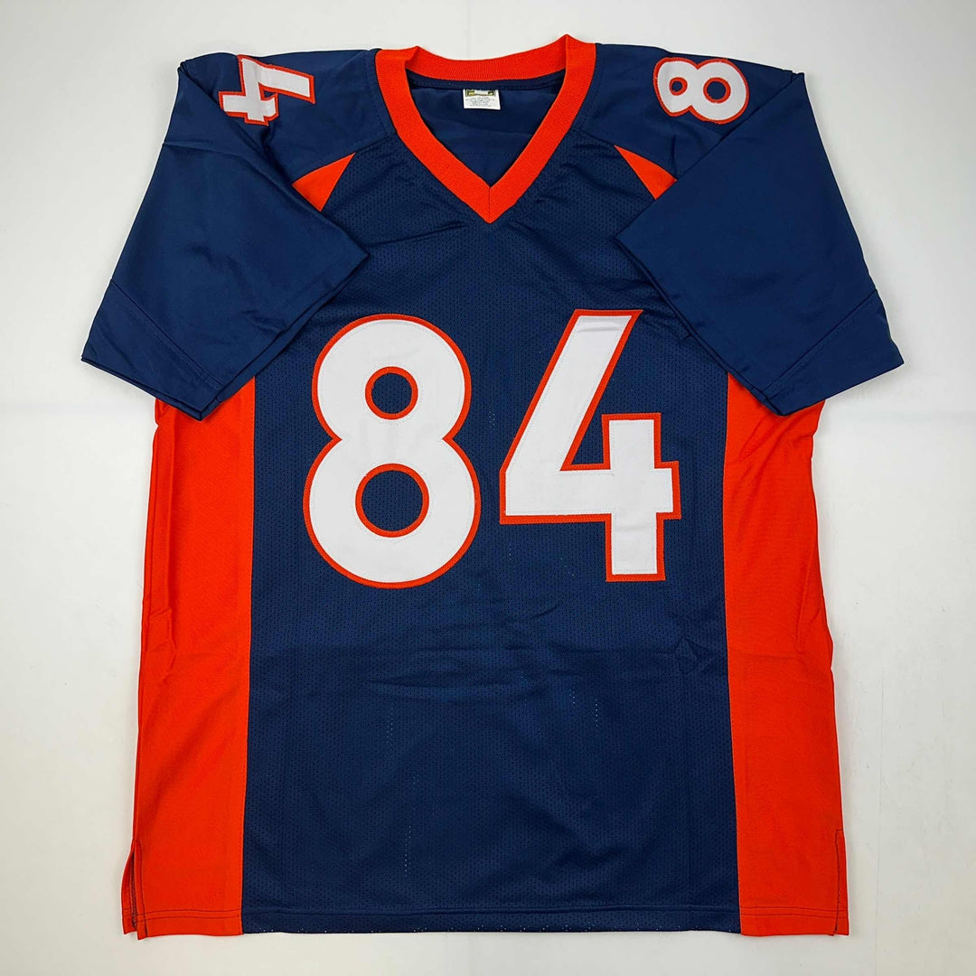 Facsimile Autographed Shanon Sharpe Denver Blue Reprint Jersey Size Men's XL