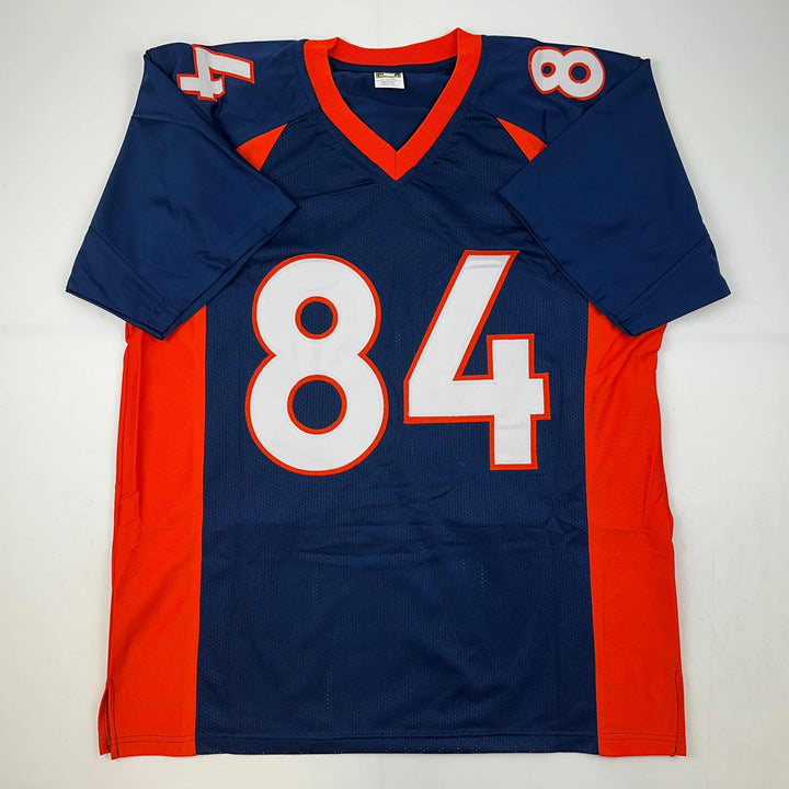 Facsimile Autographed Shanon Sharpe Denver Blue Reprint Jersey Size Men's XL