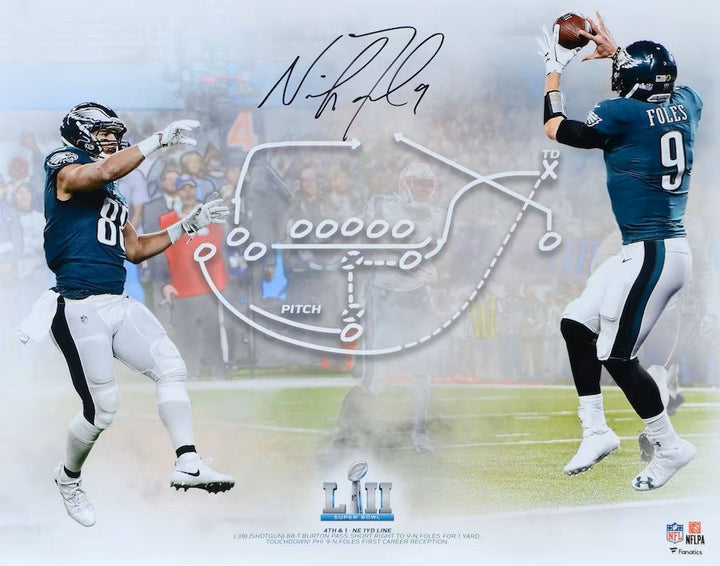 Nick Foles Signed 16x20 Philadelphia Eagles SB52 Philly Special Photo Fanatics