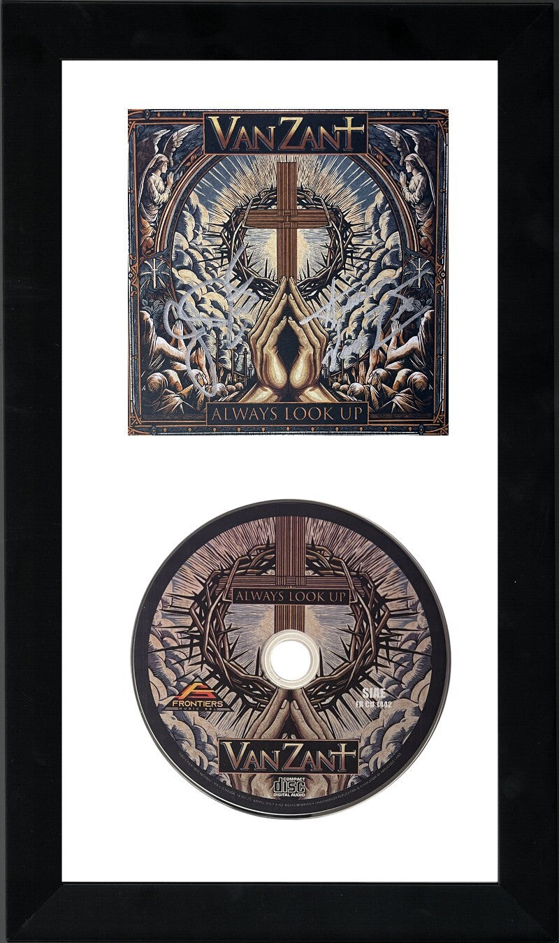 Johnny & Donnie Van Zant Always Look Art Insert Auto/Booklet/CD 6.5"x12" Framed