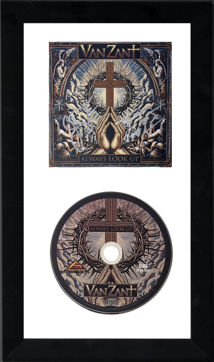Johnny & Donnie Van Zant Always Look Art Insert Auto/Booklet/CD 6.5"x12" Framed