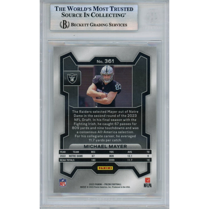 Michael Mayer Autographed/Signed 2023 Panini #361 Card Beckett 44626