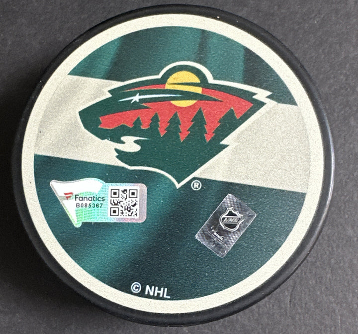Kirill Kaprizov Signed Minnesota Wild Logo Official Game Puck Fanatics Mint Auto