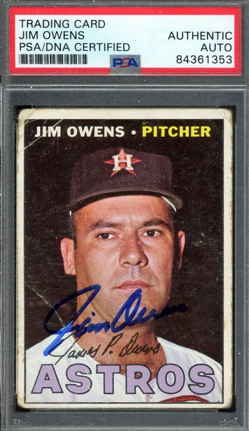 Jim Owens PSA DNA Signed 1967 Topps High Number Autograph