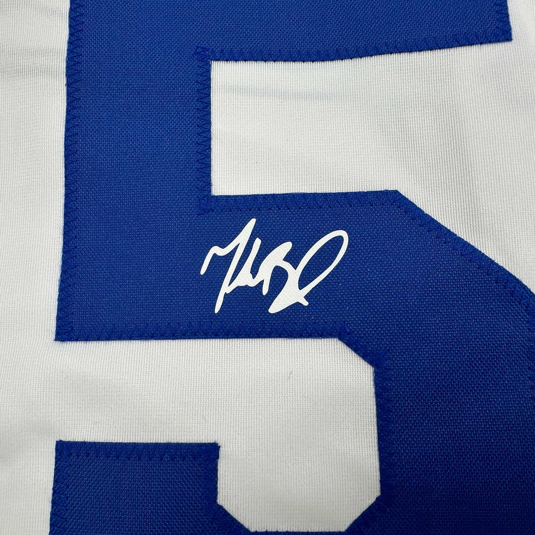 Facsimile Autographed Mookie Betts Los Angeles LA White Reprint Jersey Men's XL