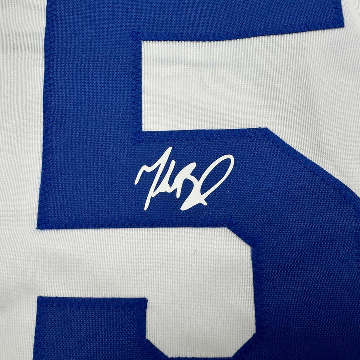 Facsimile Autographed Mookie Betts Los Angeles LA White Reprint Jersey Men's XL