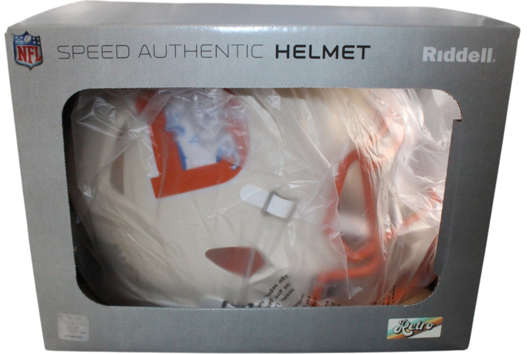 John Elway Autographed Denver Broncos Authentic Retro Helmet Beckett WIT 55376