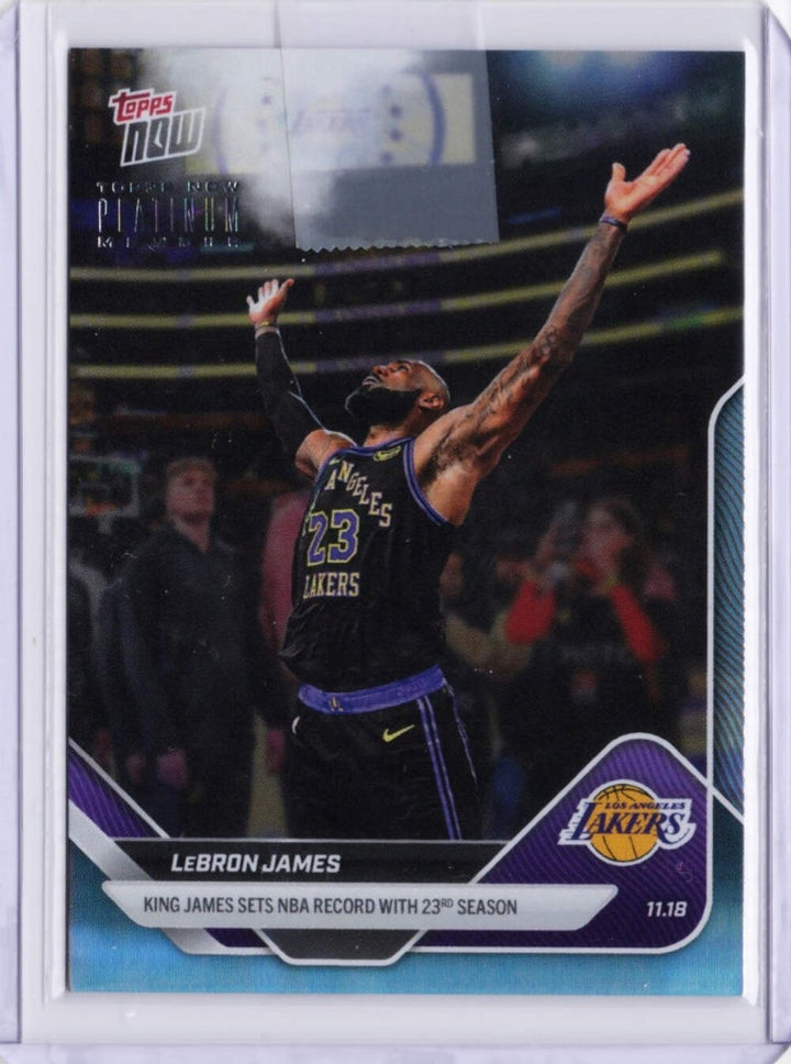 2025 Topps Now LeBron James #P58 Platinum Member Basketball Card