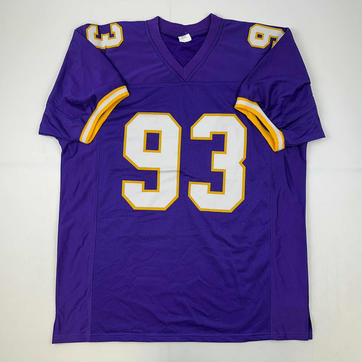 Facsimile Autographed John Randle Minnesota Purple Reprint Jersey Size Men's XL