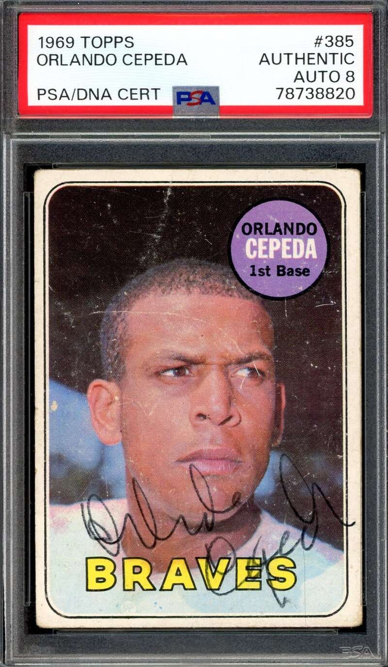 Orlando Cepeda PSA DNA Signed 1969 Topps Autograph