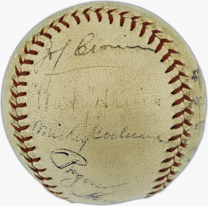 1930's Greats Auto AL Baseball 14 Sigs Babe Ruth, Lou Gehrig Jimmie Foxx PSA/DNA