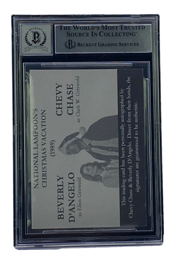 Chase & D'Angelo Signed National Lampoons Christmas Vacation Card BAS Grade 10