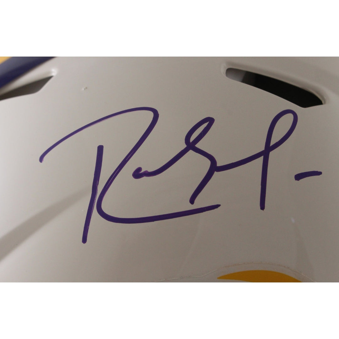 Randy Moss Autographed Minnesota Vikings Authentic Retro Helmet Beckett 56323