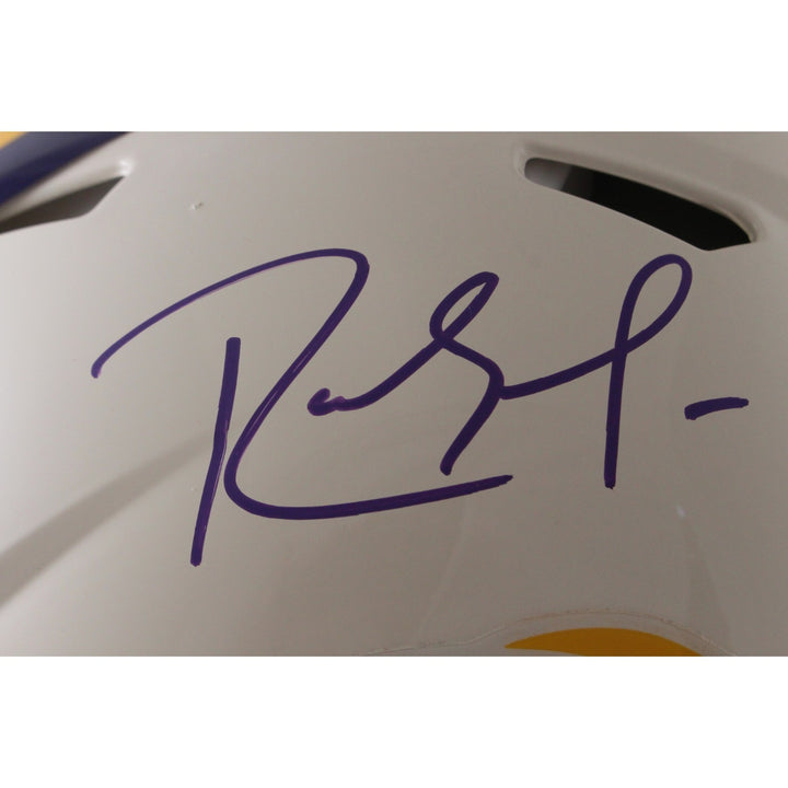 Randy Moss Autographed Minnesota Vikings Authentic Retro Helmet Beckett 56323