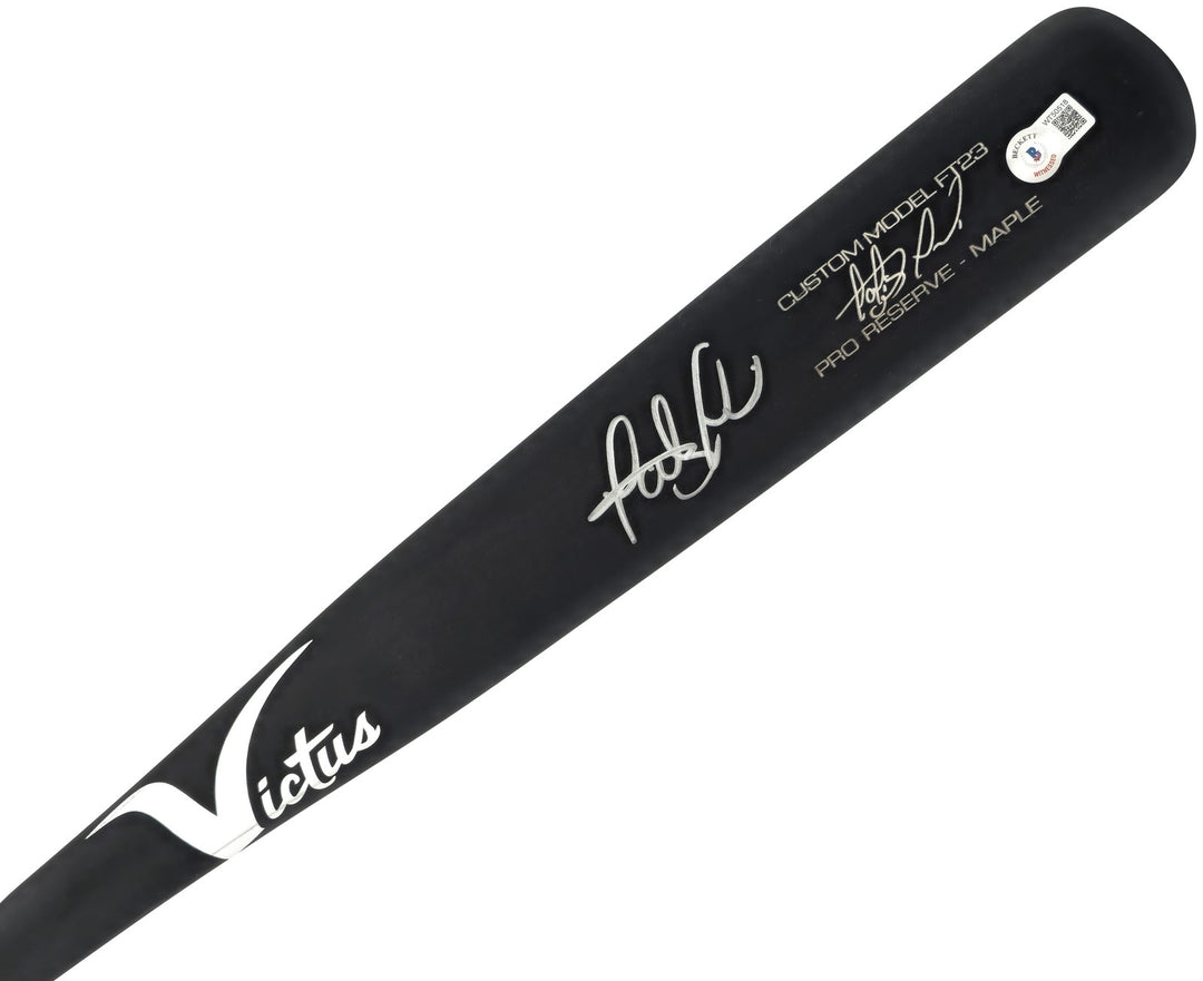 Fernando Tatis Jr Auto Matte Black Victus Game Model Baseball Bat Padres Beckett