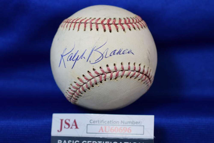 Ralph Branca JSA COA Autograph Major League Game Used Signed Baseball