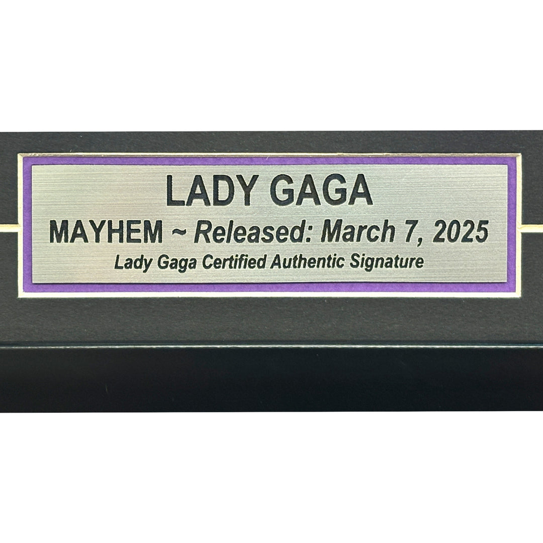 Lady Gaga Autographed Mayhem CD Framed Album JSA COA Signed Photo