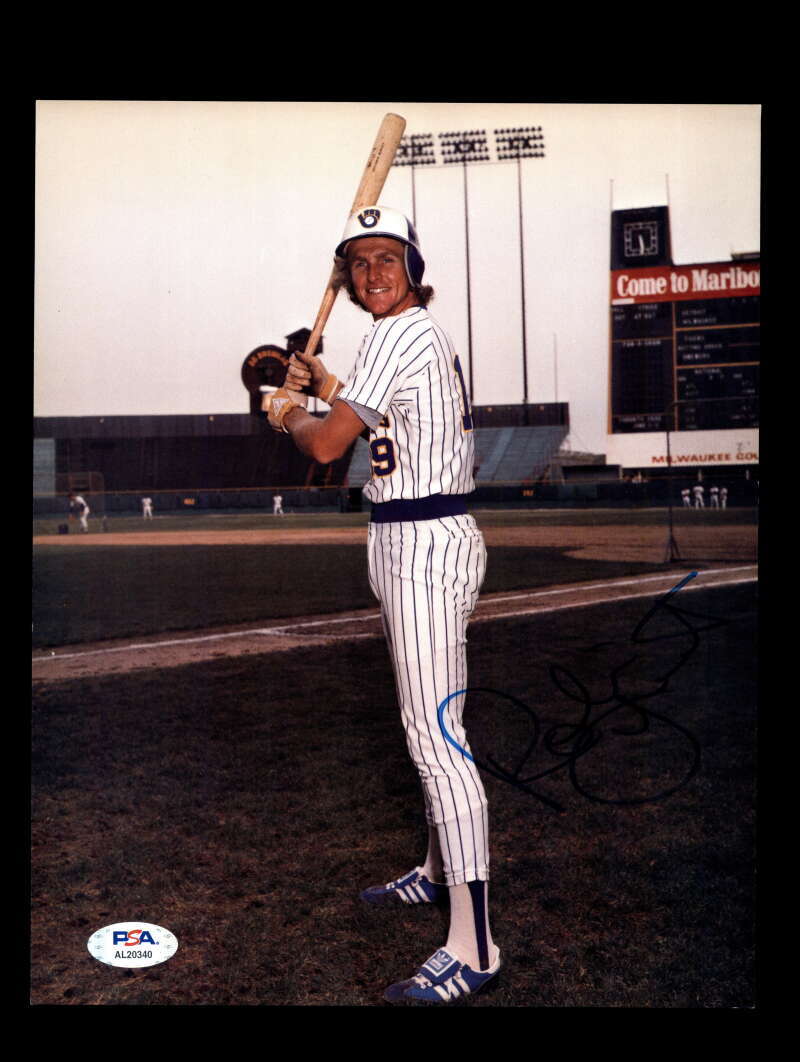 Robin Yount PSA DNA Signed  8x10 Photo Autograph Brewers