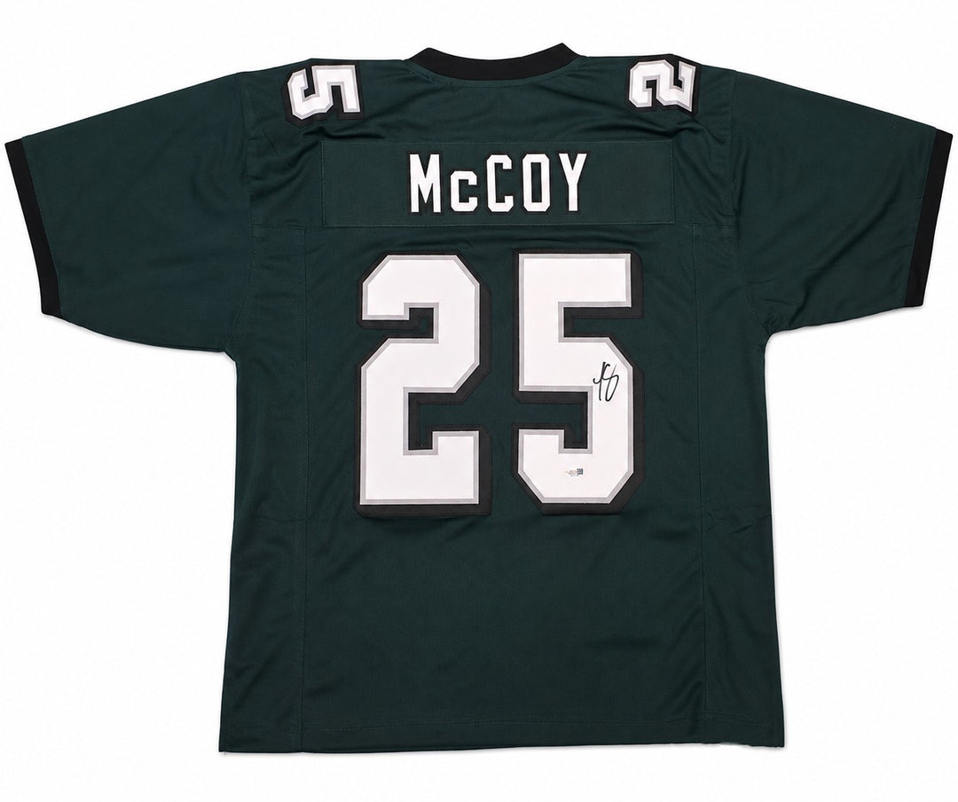 Philadelphia Eagles LeSean McCoy Signed Green Jersey JSA Witness