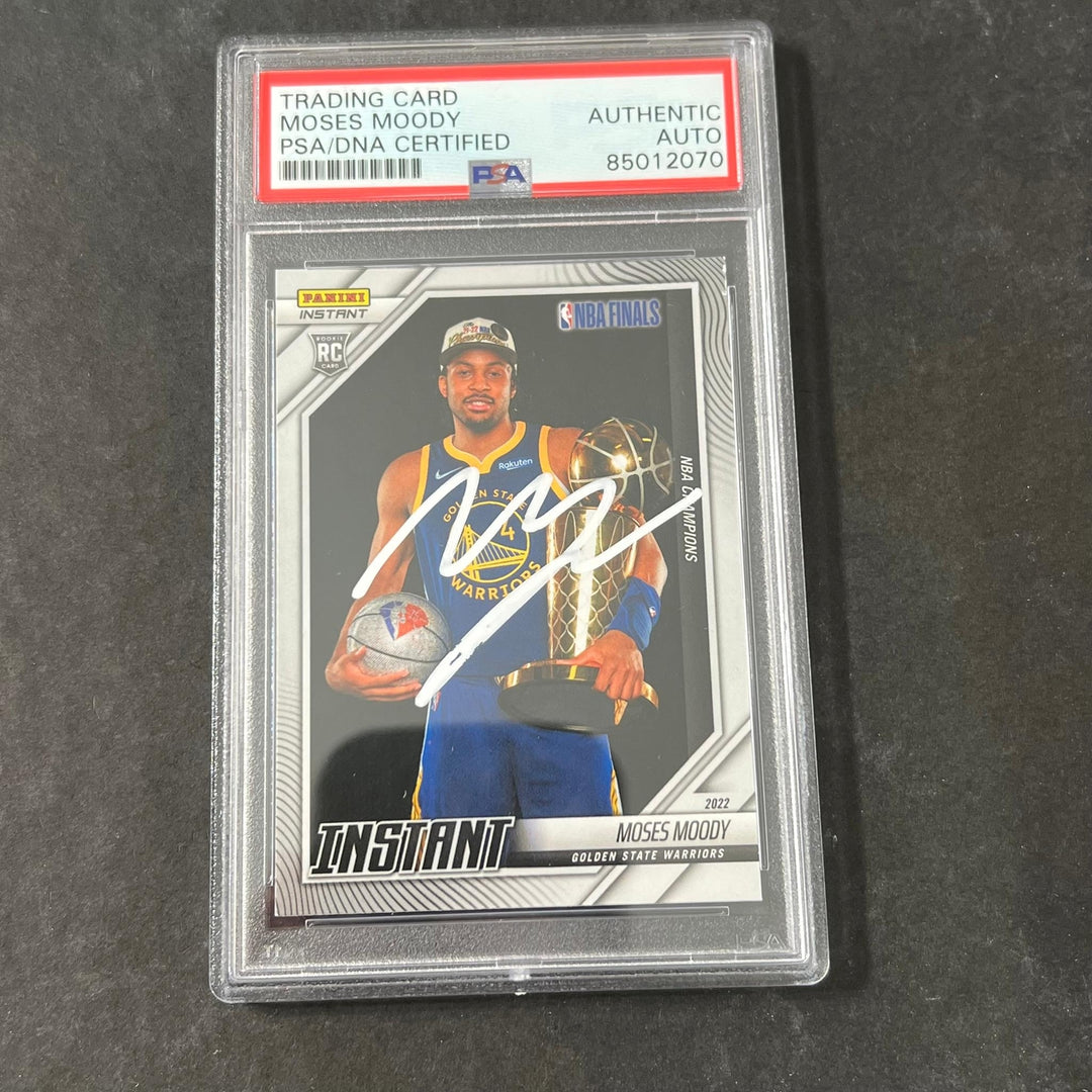 2021-22 Panini Instant #11 Moses Moody Signed Card AUTO PSA Slabbed Warriors