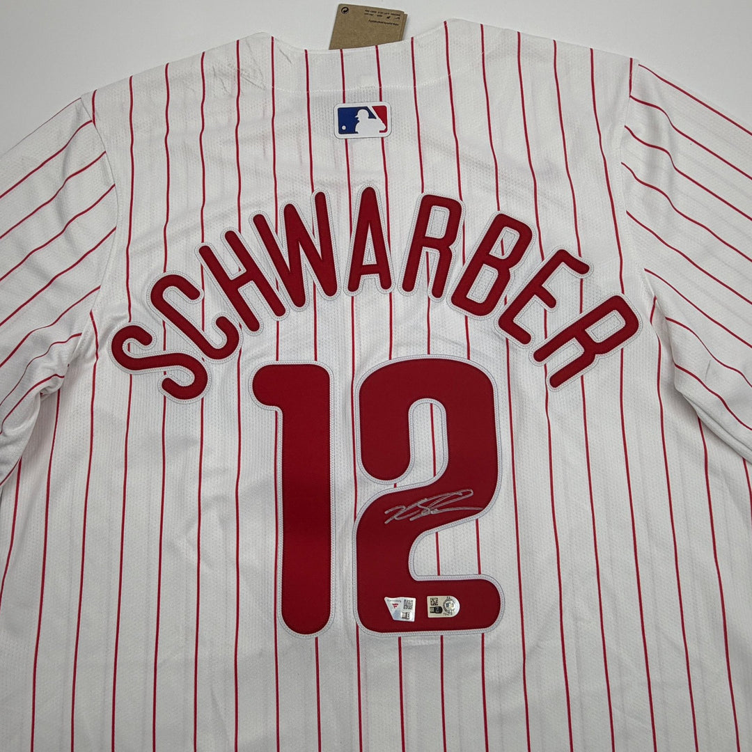 Autographed/Signed Kyle Schwarber Phillies Authentic Jersey Fanatics & MLB COA