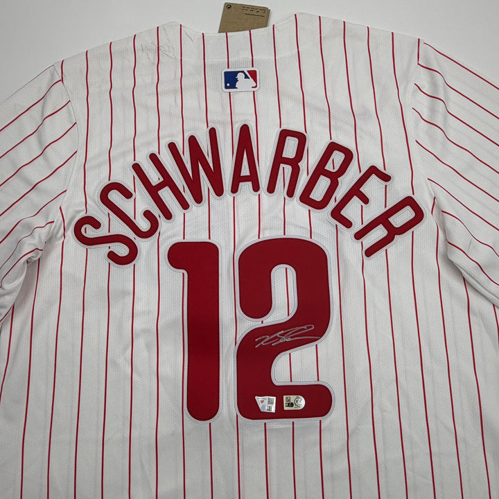 Autographed/Signed Kyle Schwarber Phillies Authentic Jersey Fanatics & MLB COA