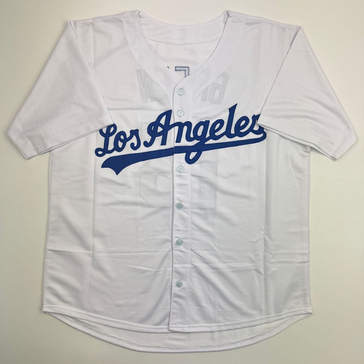 Autographed/Signed Shawn Green Los Angeles White Baseball Jersey JSA COA