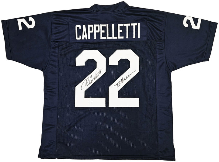 Penn State Nittany Lions John Cappelletti Signed Blue Jersey "73 Heisman" JSA