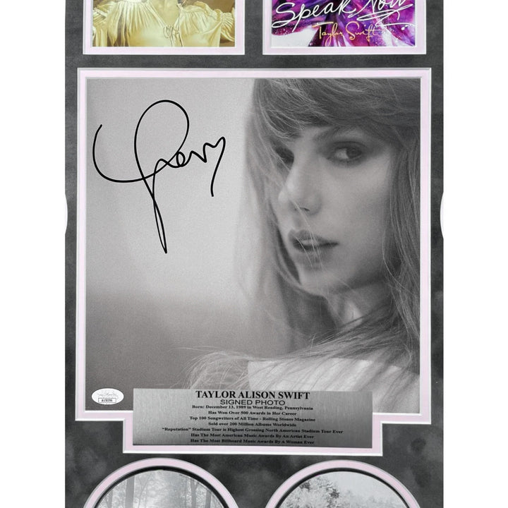 Taylor Swift CD Albums Framed Collage Autographed JSA Signed Tortured Poets 2