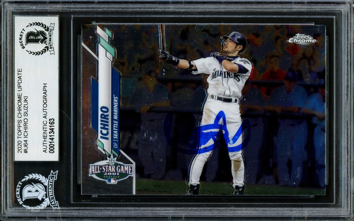Ichiro Suzuki Signed 2020 Topps Chrome Update RC U-64 2001 All Star Game Beckett
