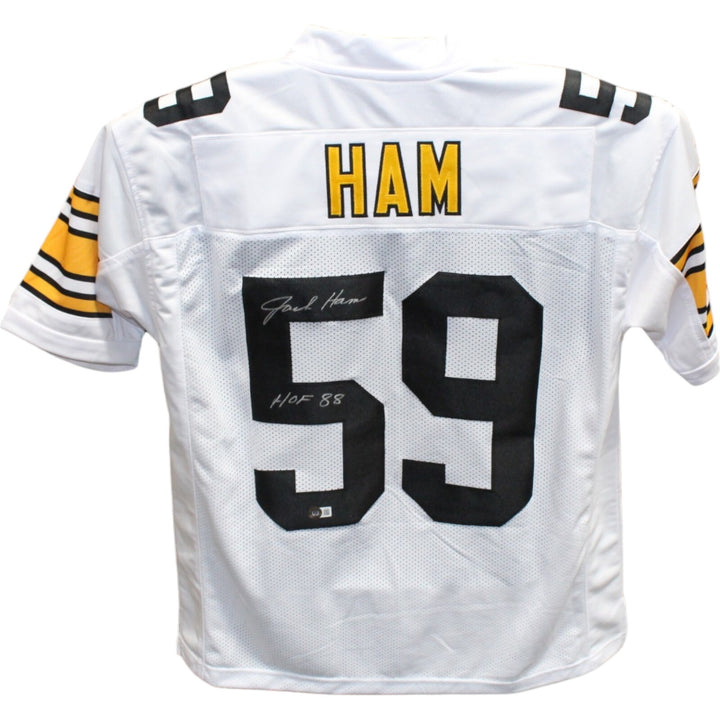 Jack Ham Autographed/Signed Pro Style White Jersey Beckett 42733