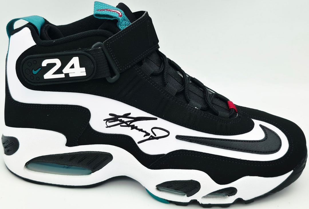 Ken Griffey Jr. Signed White & Black Nike Air Griffey Max 1 Shoes Mariners Size