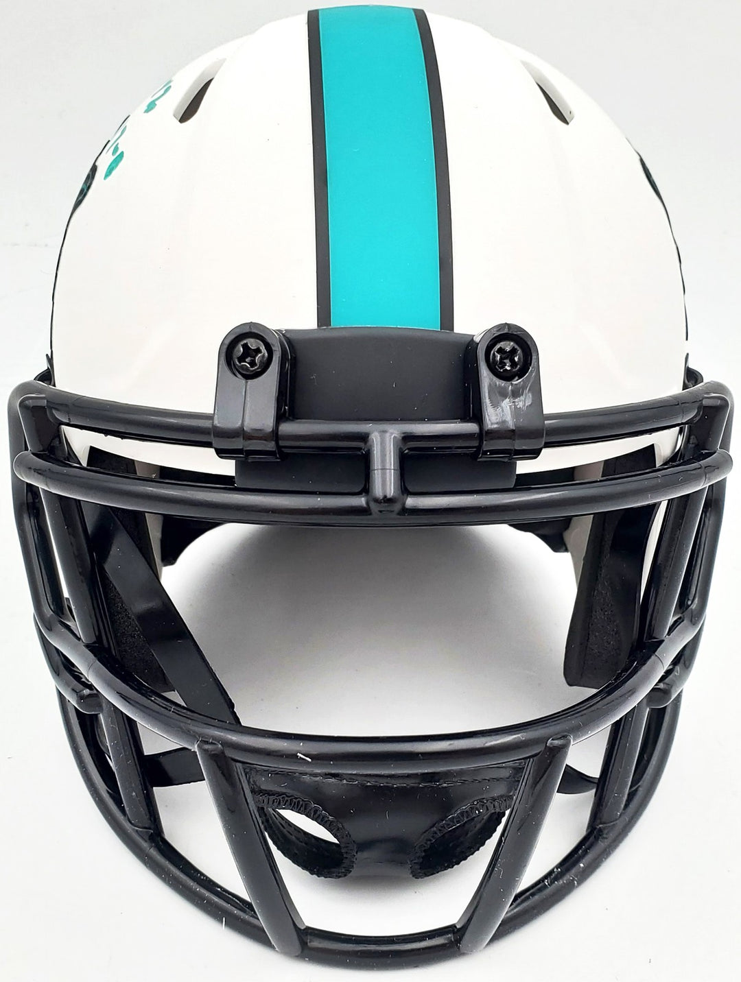 Mercury Morris Auto Dolphins Lunar Eclipse White Mini Helmet 1972 17-0 Beckett