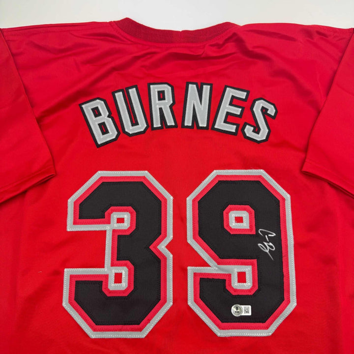 Autographed/Signed Corbin Burnes Arizona Red Jersey Beckett BAS COA
