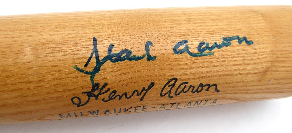 Hank Aaron Autographed Louisville Slugger Bat Atlanta Braves #755 JSA