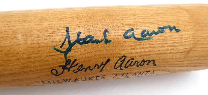 Hank Aaron Autographed Louisville Slugger Bat Atlanta Braves #755 JSA