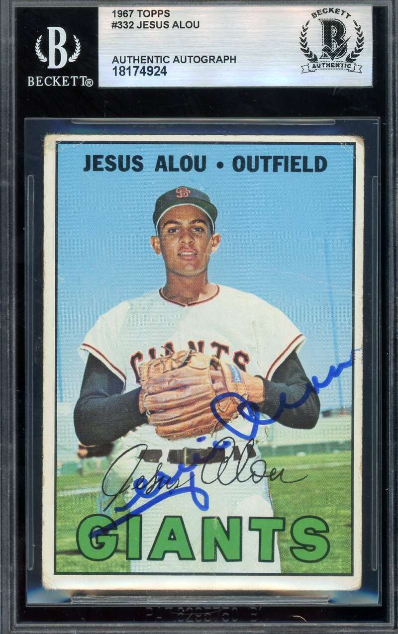 Jesus Alou Beckett BAS Signed 1967 Topps Autograph