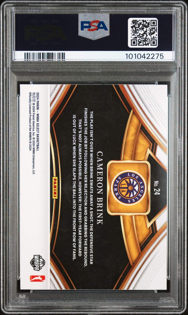 Graded 2024 Panini Select Cameron Brink #24 Snapshots RC Basketball Card PSA 10