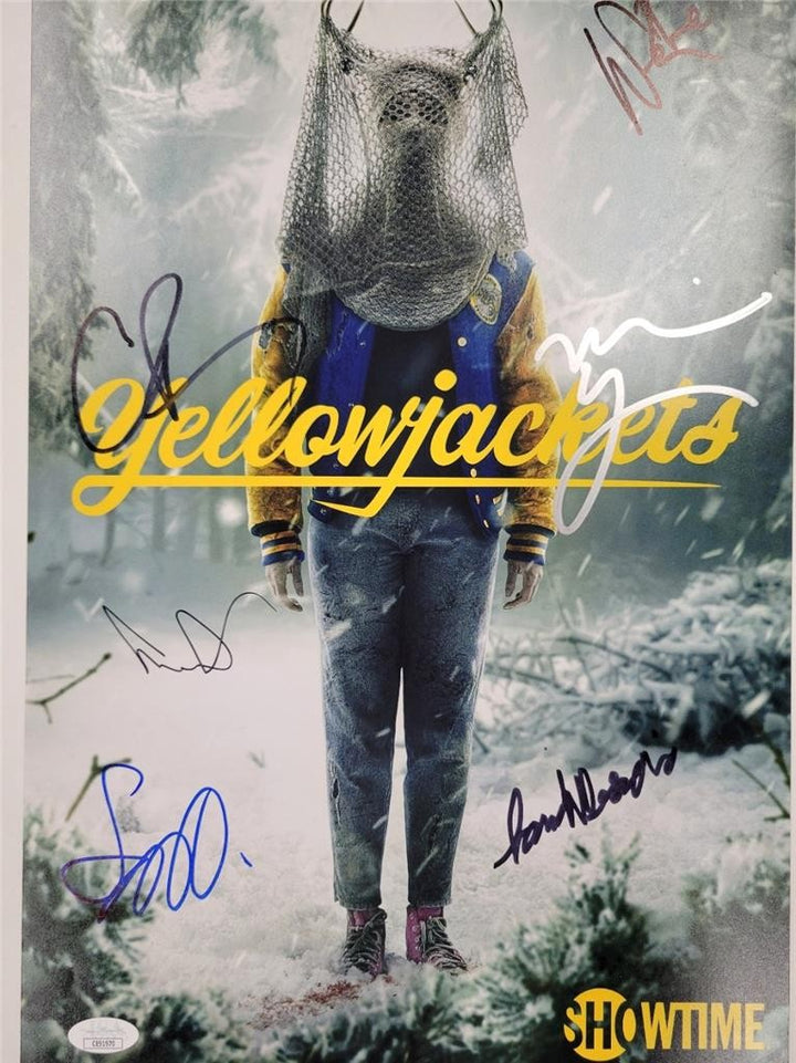 Yellowjackets Cast (6) signed 11x17 photo poster Ricci Lynskey Kole Hanratty JSA