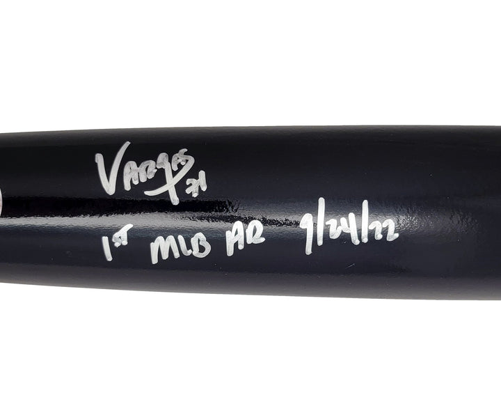 Miguel Vargas Auto Black Rawlings Game Model Bat Dodgers 1st MLB HR BAS
