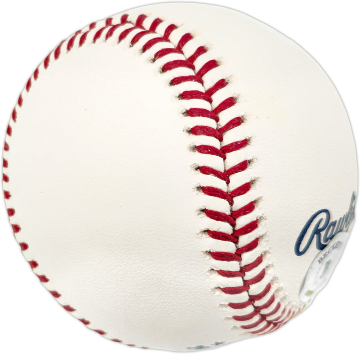 Michael Brantley Signed 2022 WS Logo Baseball Astros WS Champs 2022 Beckett Wit