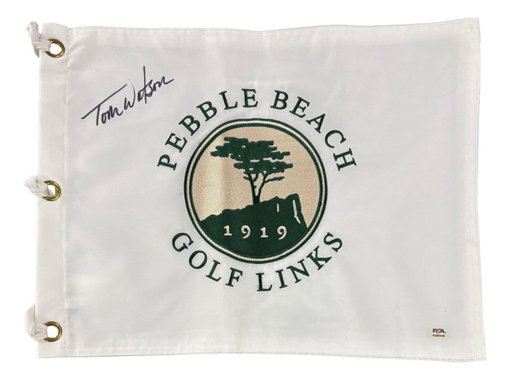 Tom Watson Signed Pebble Beach Golf Flag PSA/DNA