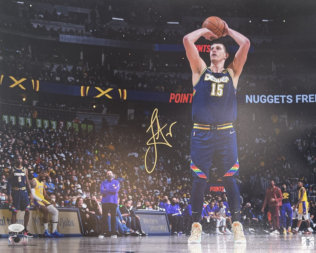 Nikola Jokic Autographed/Signed Denver Nuggets 16x20 Photo JSA 40571