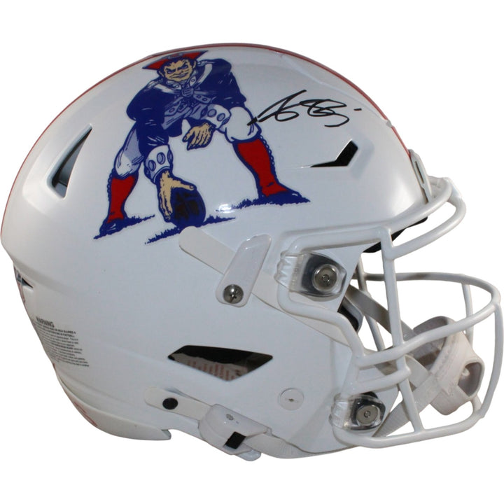 AJ Brown Signed New England Patriots SpeedFlex 82-89 TB Helmet Beckett WIT 57983