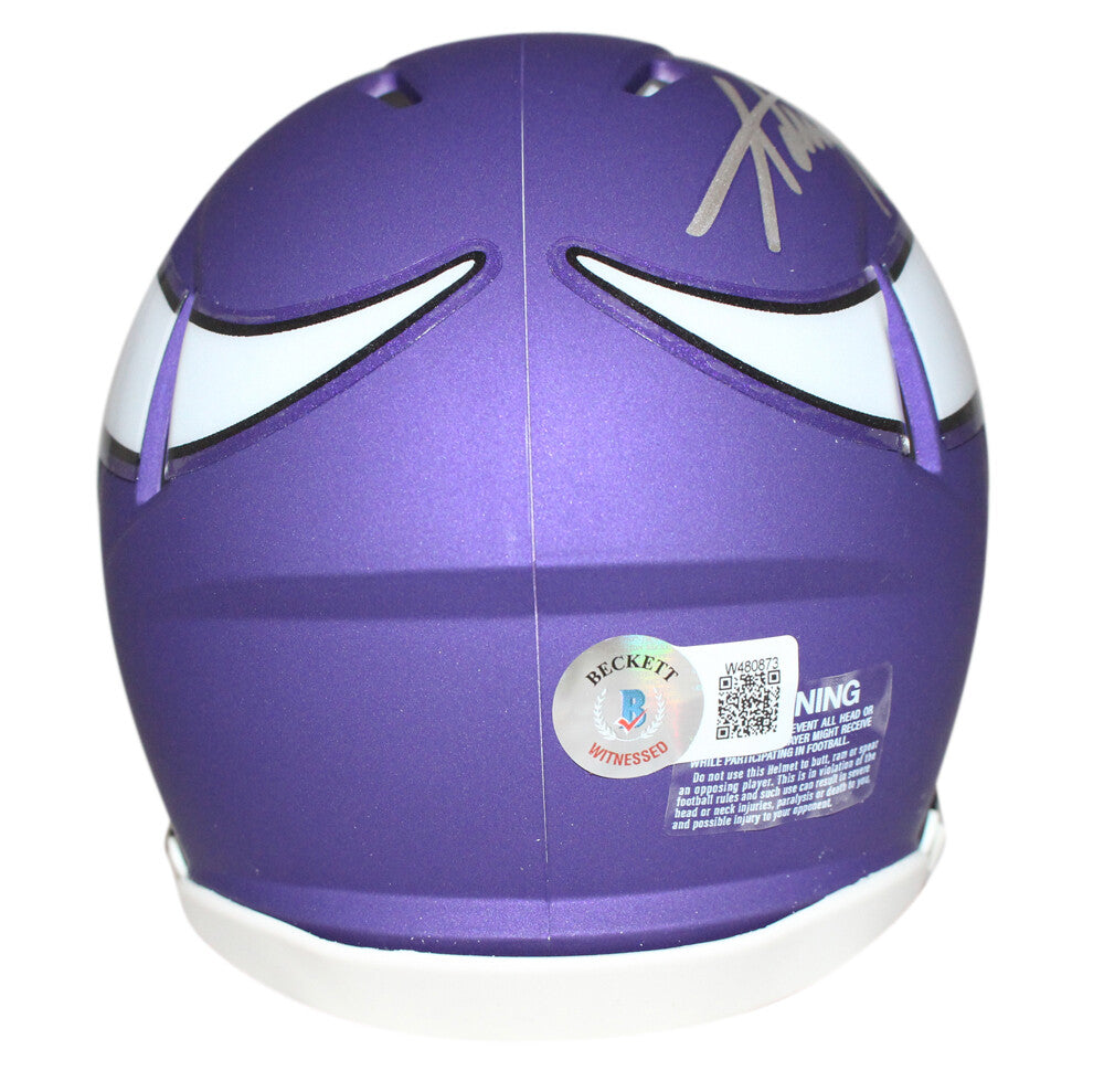 Adrian Peterson Signed Minnesota Vikings Mini Helmet w/insc Beckett 40203