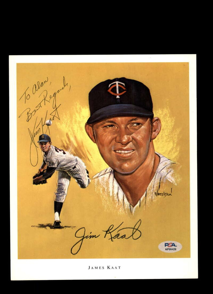 Jim Kaat PSA DNA Signed 1970 Super Valu Twins 8x10 Photo Autograph